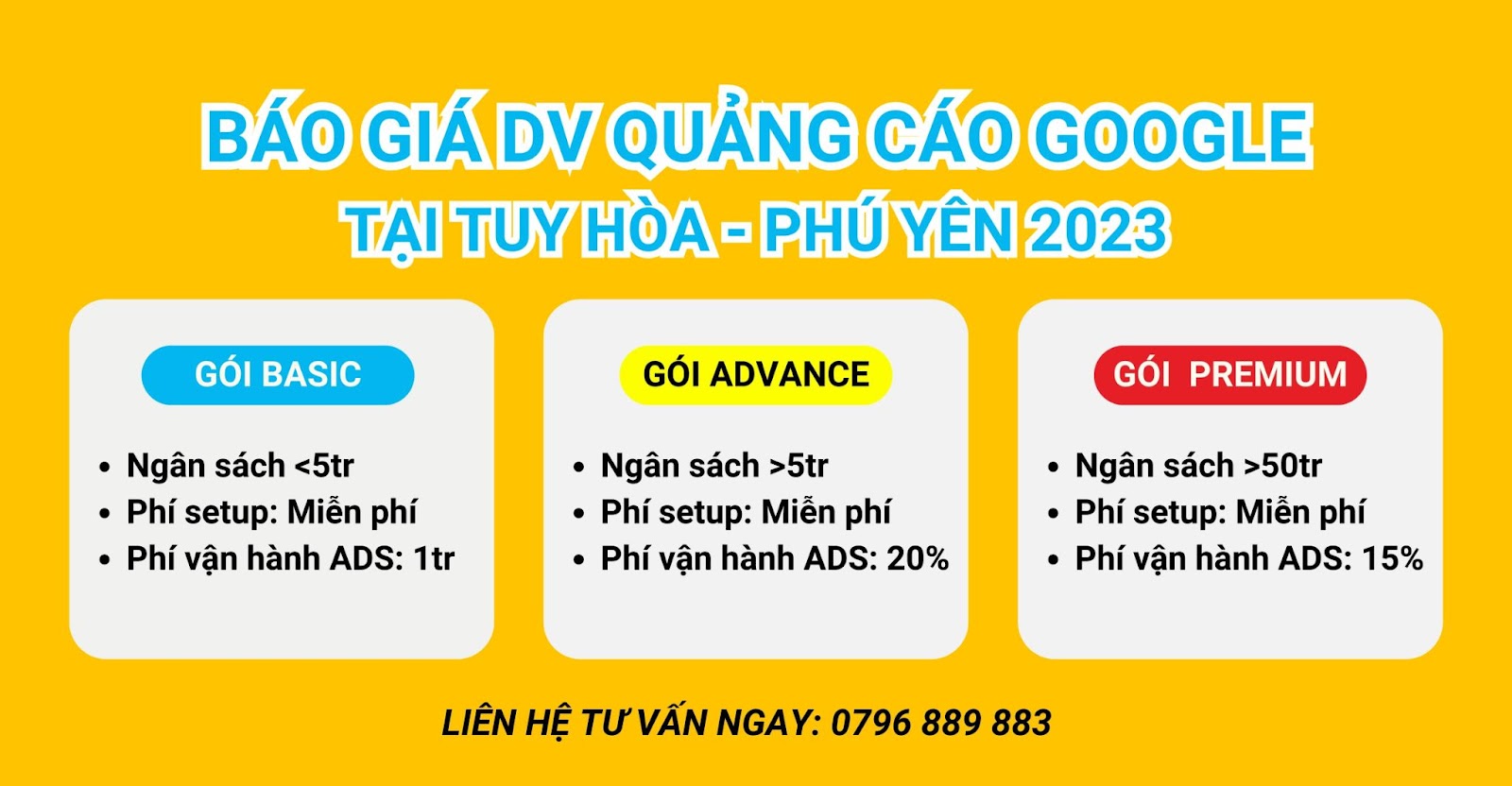 Bảng giá dịch vụ Google Ads tại Tuy Hòa, Phú Yên