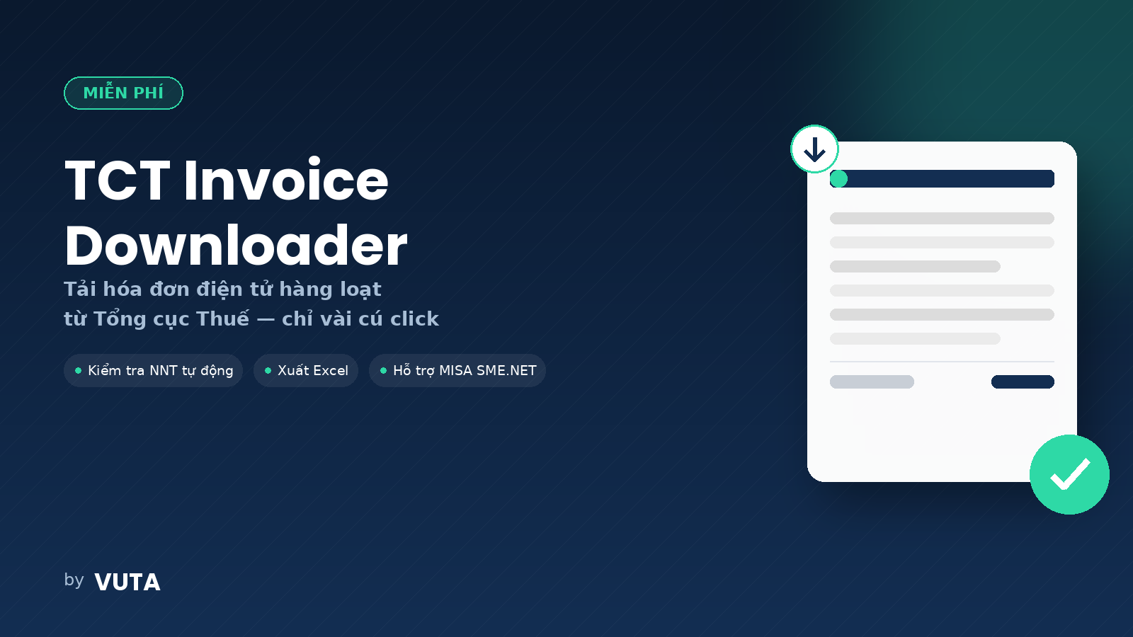 Tool Tải Hóa Đơn Điện Tử Hàng Loạt Miễn Phí Từ Tổng Cục Thuế - TCT Invoice Downloader