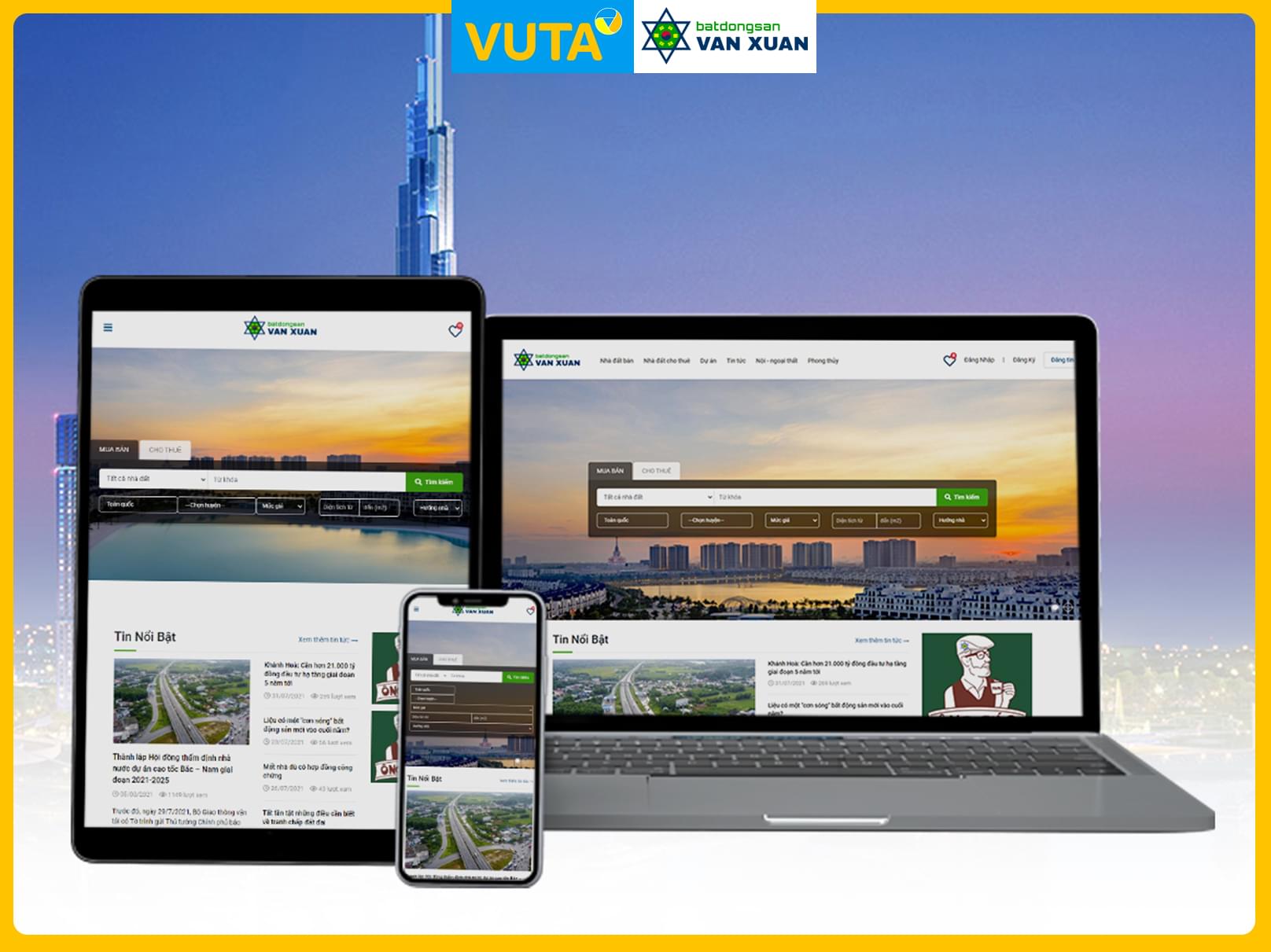Dự án Website Bất Động Sản Vạn Xuân