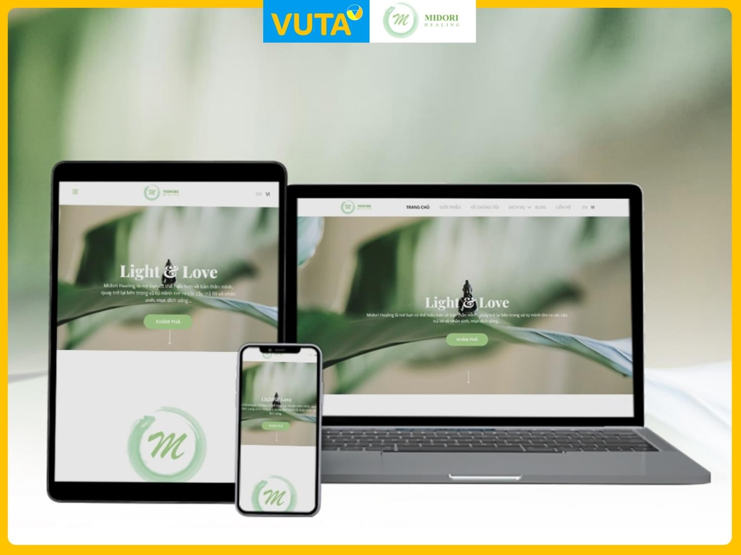 Dự án Website về Chữa lành của nhà Midori