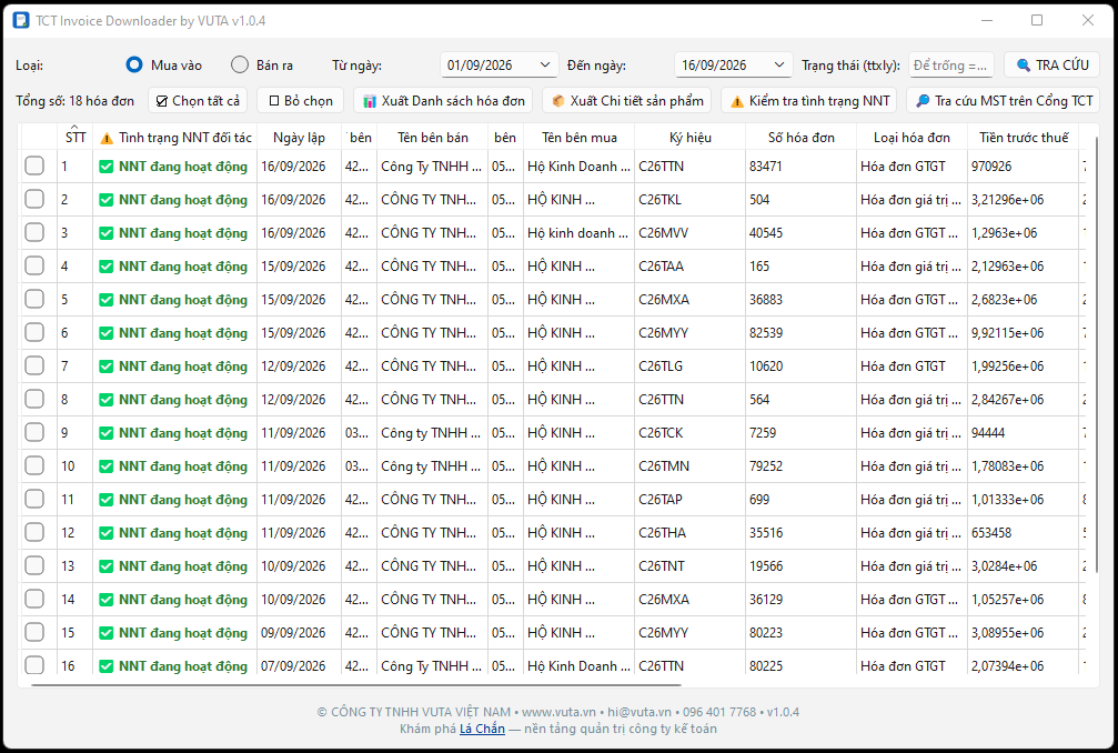 tct invoice downloader 104